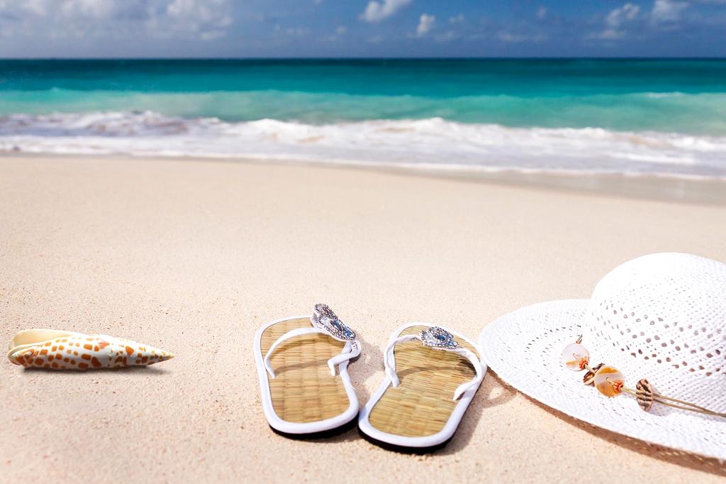 Copacabana beach crowded on a sunny summer day in Rio de Janeiro